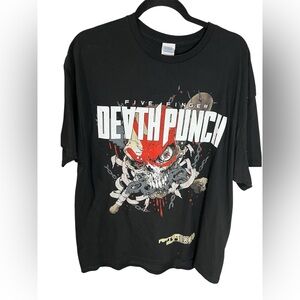 Five Finger Death Punch AfterLife Concert Tour 
Metal Rock T Shirt Size XL